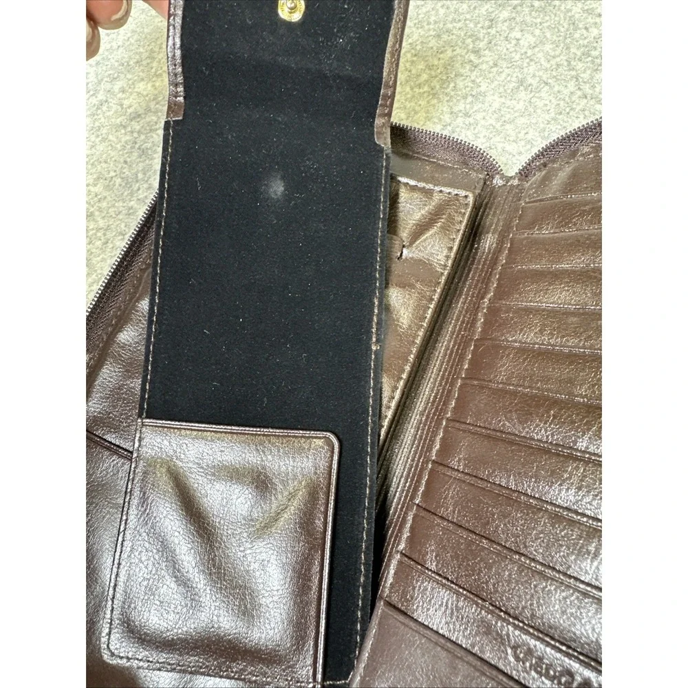 Dopp Travel Wallet Passport Holder Genuine Leather Brown‎ ID Slots